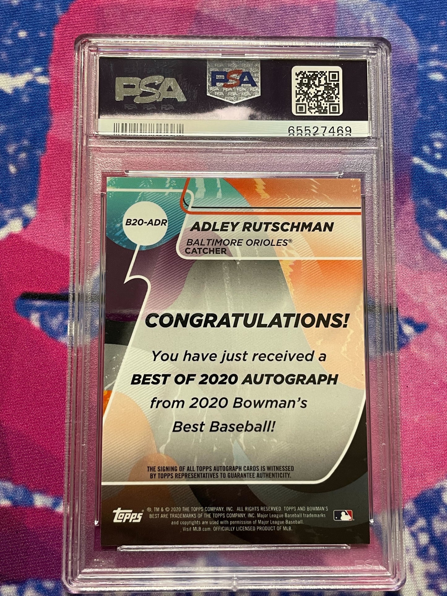 2020 Bowman's Best Adley Rutschmans Best of 2020 Autographs PSA 9