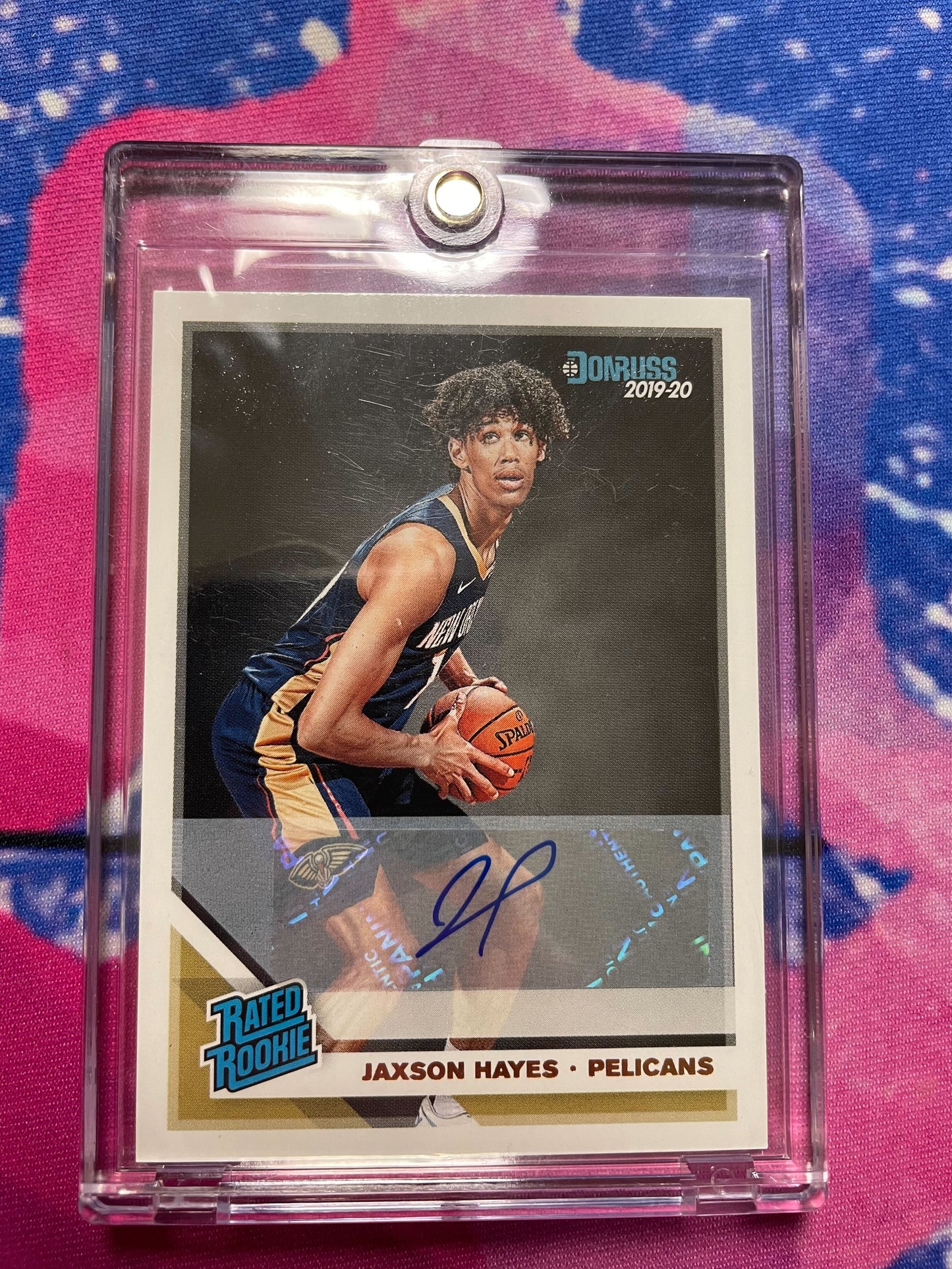 2019-2020 Panini Donruss Jaxson Hayes Rated Rookie Auto (Card ships in top loader, the one-touch is not included unless otherwise noted)