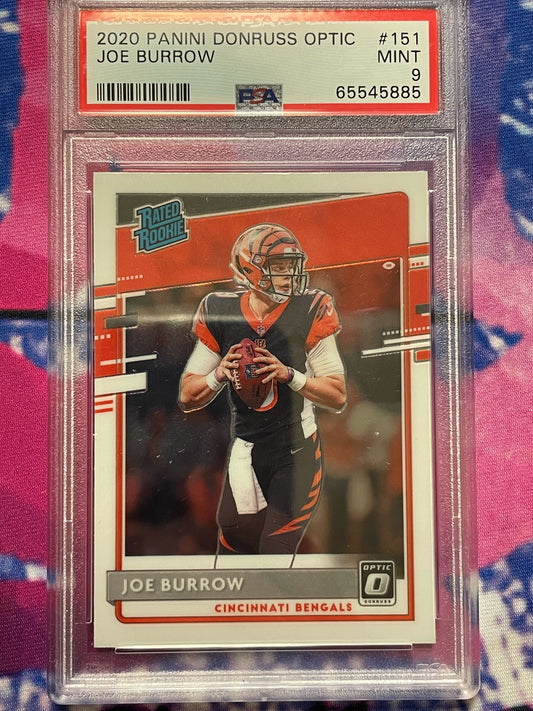 2020 Panini Donruss Optic Joe Burrow PSA 9