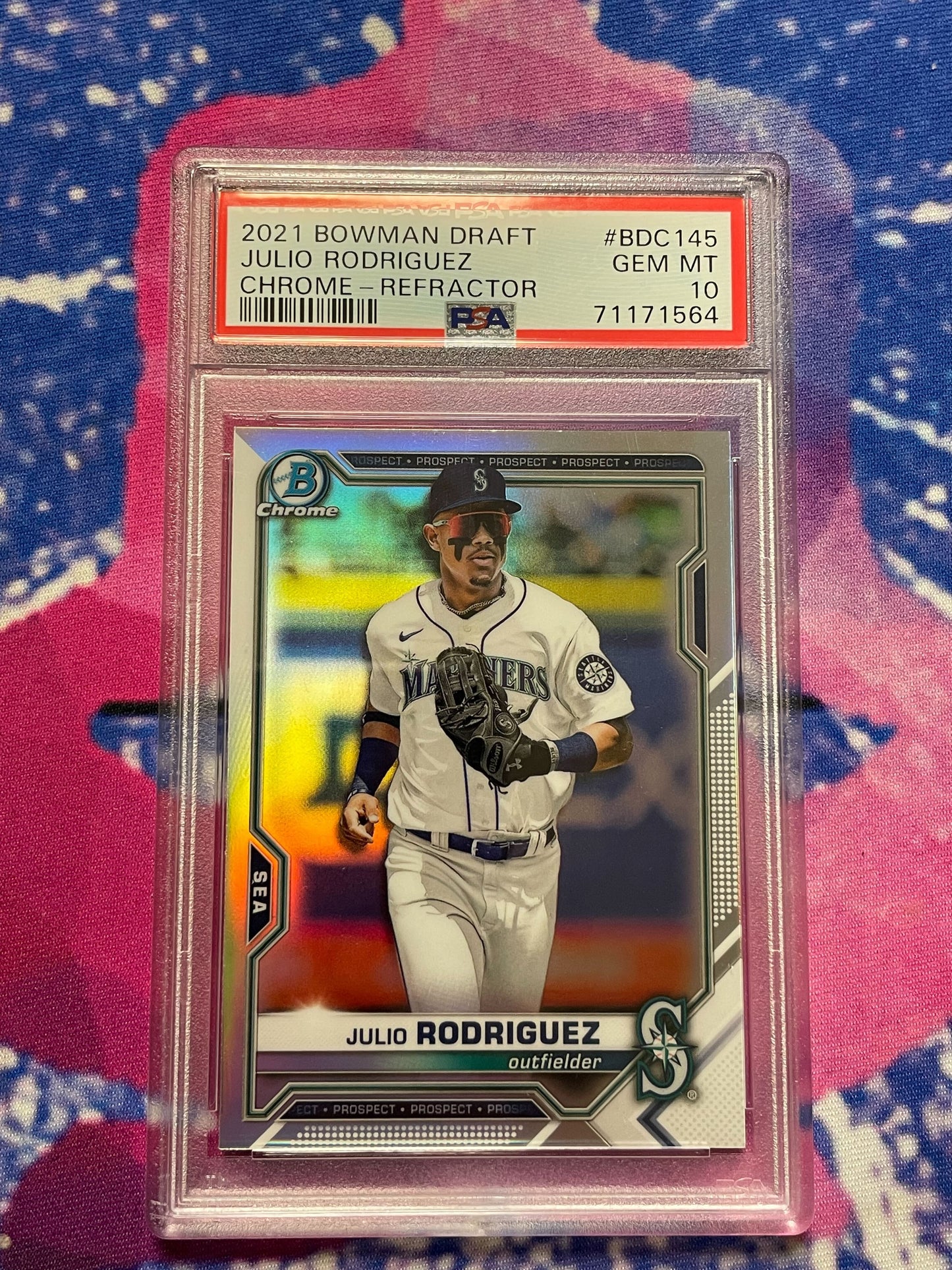 2021 Bowman Draft Julio Rodriguez Chrome Refractor PSA 10