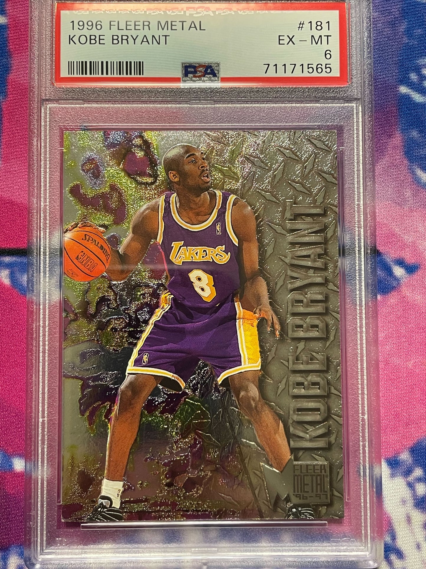 1996 Fleer Metal Kobe Bryant Rookie PSA 6