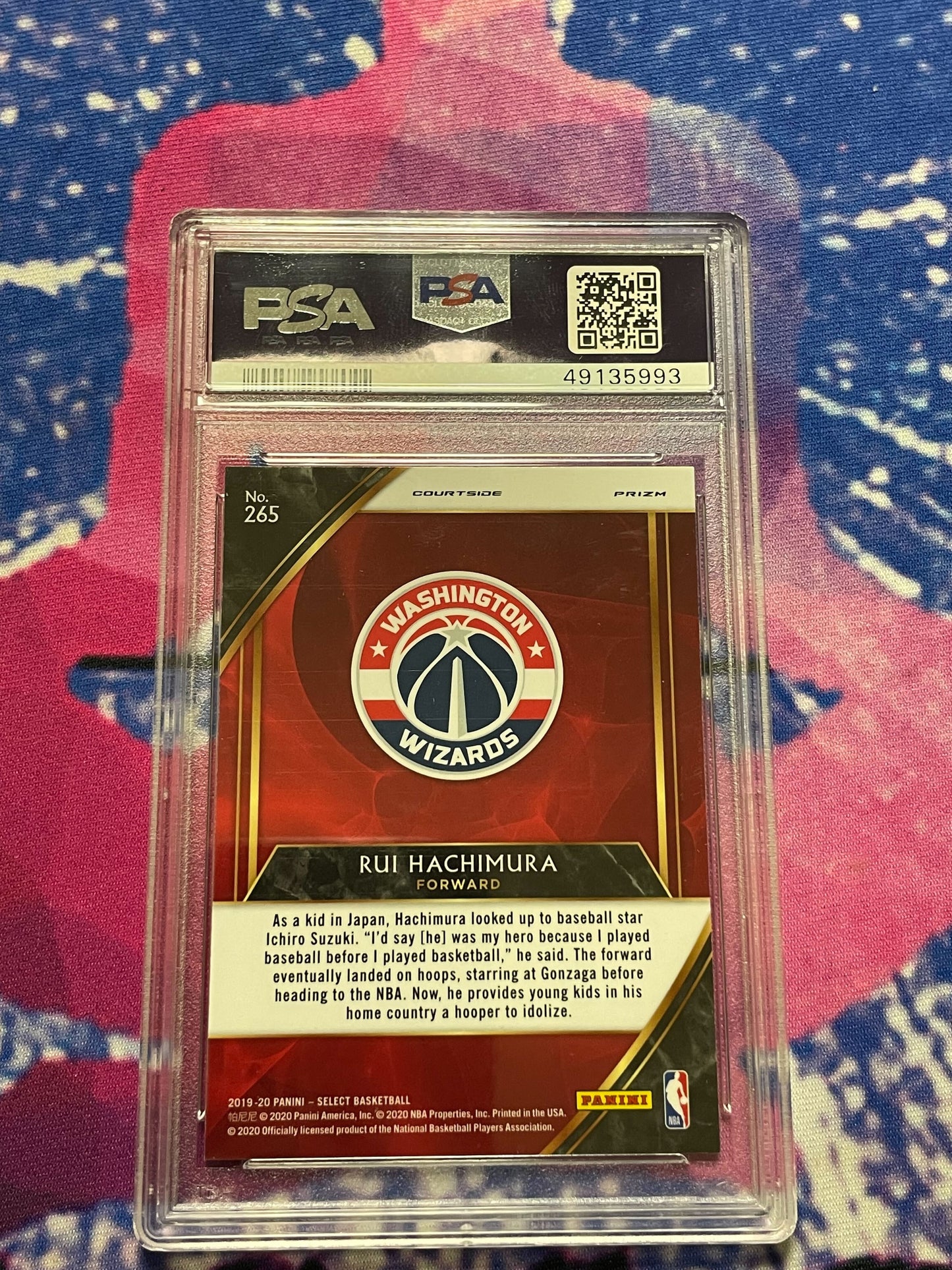 2019 Panini Select Rui Hachimura Courtside Gold Wave PSA 10