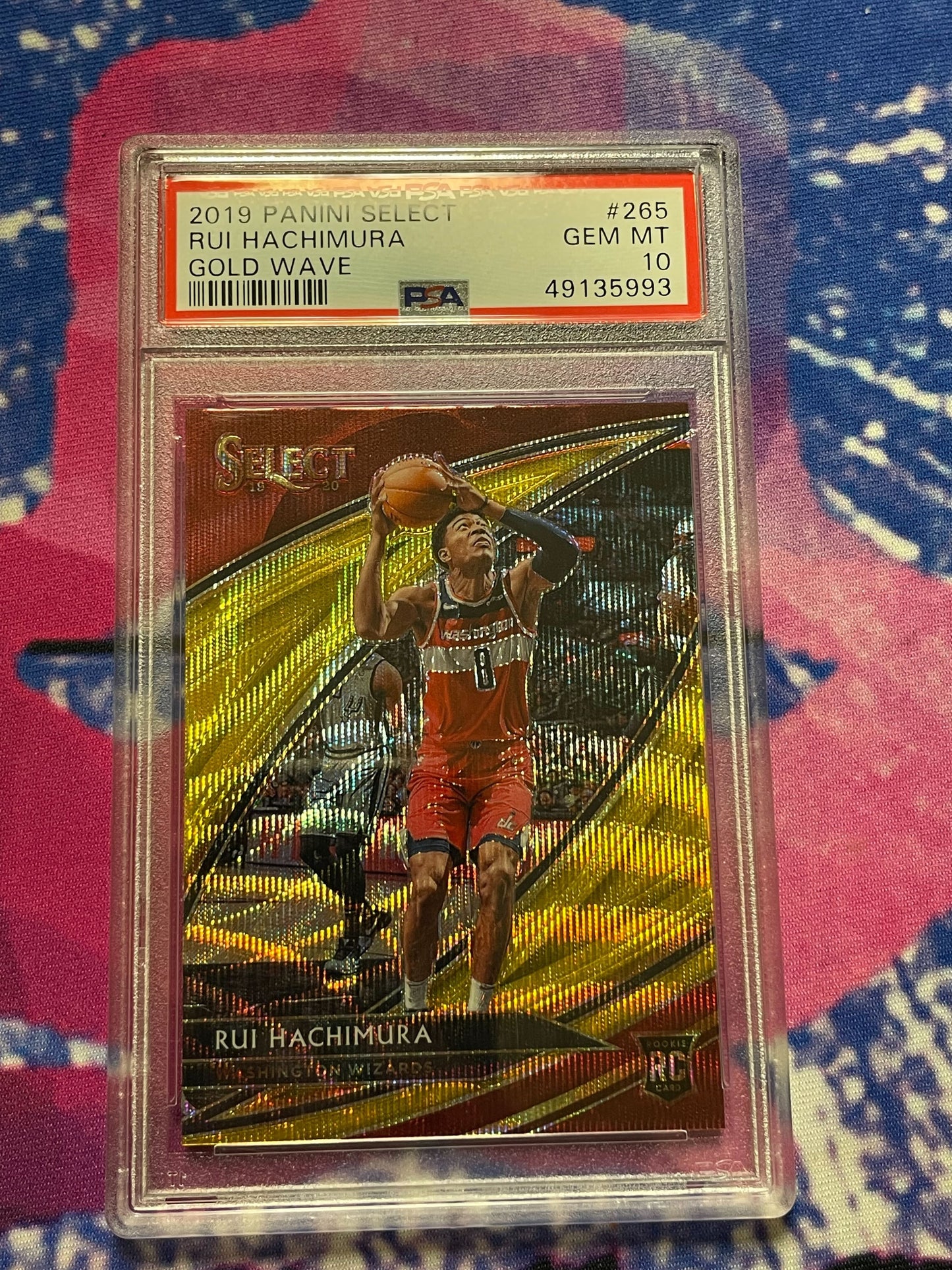 2019 Panini Select Rui Hachimura Courtside Gold Wave PSA 10