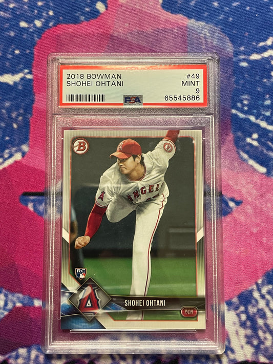 2018 Bowman Shohei Ohtani Rookie Card PSA 9