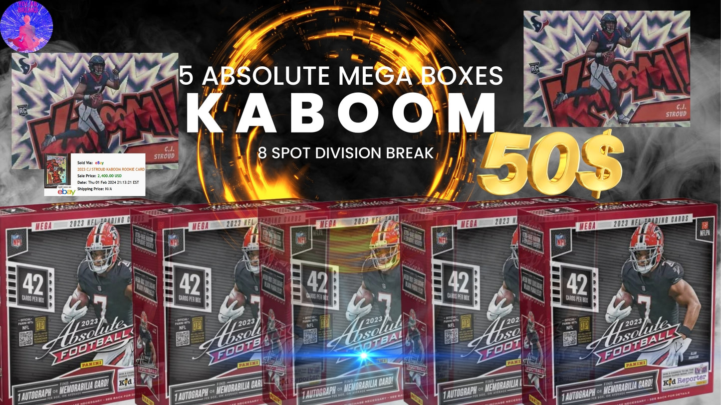 **Break 015** 5 Absolute Football Mega Boxes Division Break